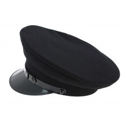 Casquette de Chauffeur Laine Noir - Mtm