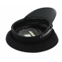 Black Wool Chauffeur Cap - Traclet