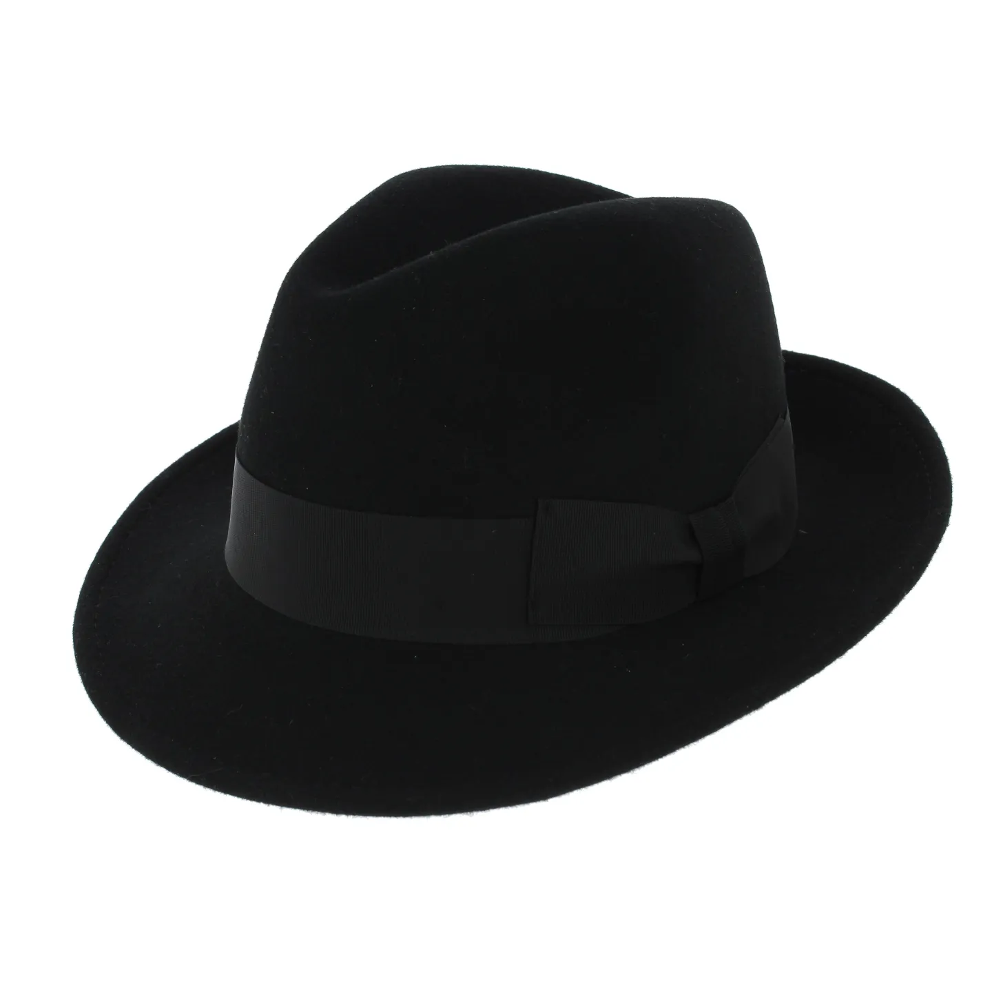 Chapeau Trilby Costello Feutre Laine Noir - Traclet Reference : 6986 | Chapellerie Traclet