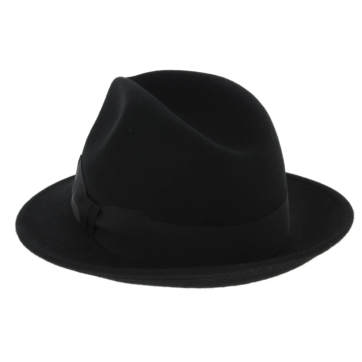 Chapeau Trilby Costello Feutre Laine Noir - Traclet Reference : 6986 | Chapellerie Traclet