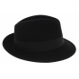 Black Wool Felt Fedora Hat Costello - Traclet