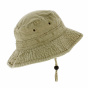 Khaki Cotton Outdoor Boonie Bucket Hat - Traclet