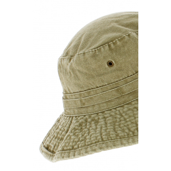 Khaki Cotton Outdoor Boonie Bucket Hat - Traclet