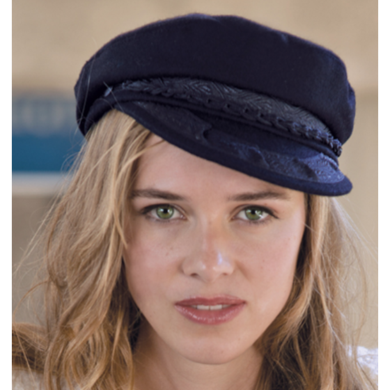 Black Wool & Nylon Sailor Cap - Aegean