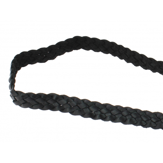 Black leather hat band - Aussie Apparel