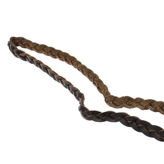 Garniture chapeau cuir marron - Aussie Apparel