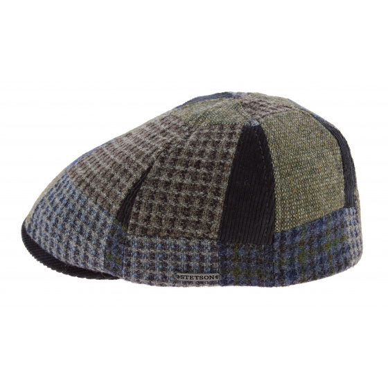 Casquette Texas Patchwork Laine Bleu - Stetson