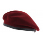 Paratrooper Commando Beret Amaranth Wool - Heritage by Laulhère