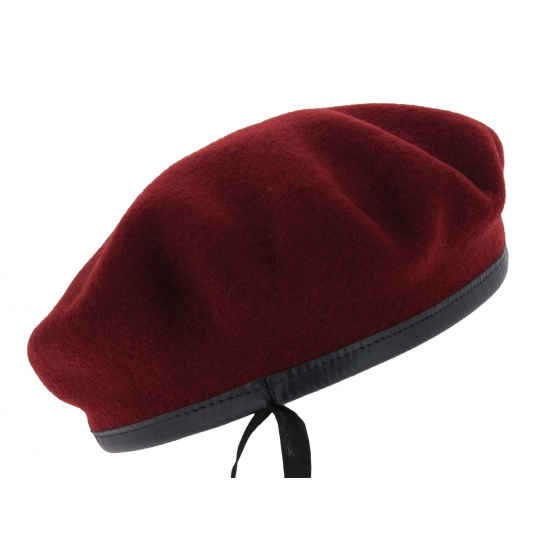 Amaranth Wool Paratrooper Commando Beret - Formerly Laulhere