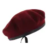Paratrooper Commando Beret Amaranth Wool - Laulhère Reference: 7077 | Traclet Hat Shop