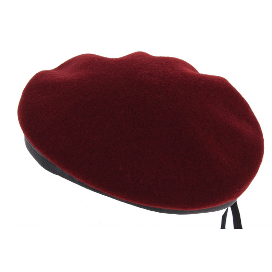 Amaranth Wool Paratrooper Commando Beret - Formerly Laulhere
