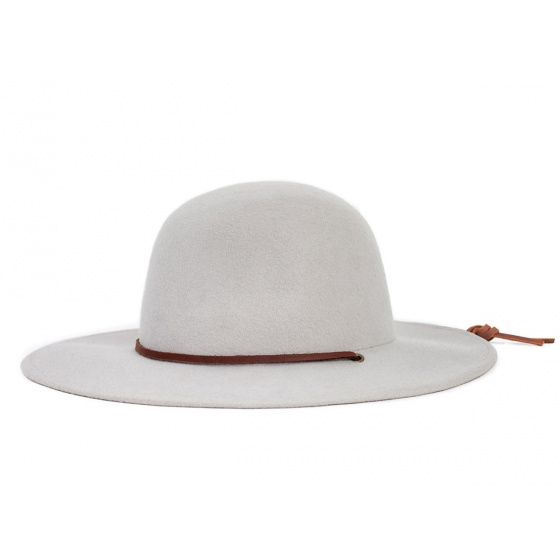 Brixton Tiller Wool Felt Wide-Brimmed Hat Silver