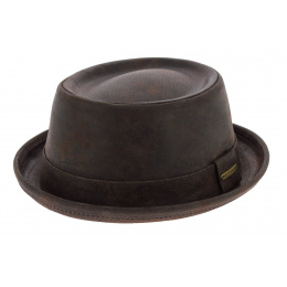 Porkpie Hat Portland Pigskin Brown - Stetson