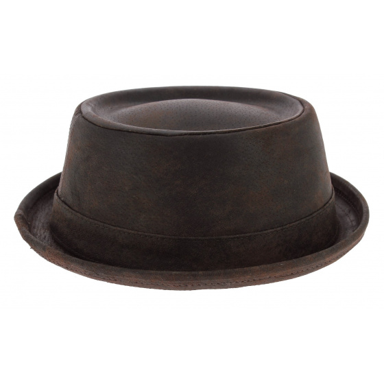 Chapeau Porkpie Portland Pigskin Marron - Stetson Chapeau Porkpie Portland Pigskin Marron - Stetson