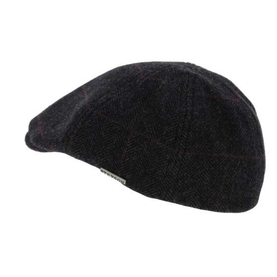 Stetson Stockton Flat Cap Anthracite Wool