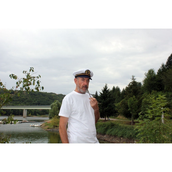 Men's cap Marin Commodore Cotton White - Traclet Men's cap Marin Commodore Cotton White - Traclet