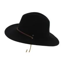 Chapeau Traveller Field Feutre Laine Noir - Brixton Reference : 7101 | Chapellerie Traclet