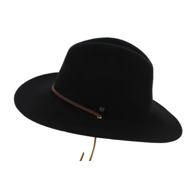 Traveller Field Hat Black Wool Felt - Brixton Reference: 7101 | Traclet Hat Shop