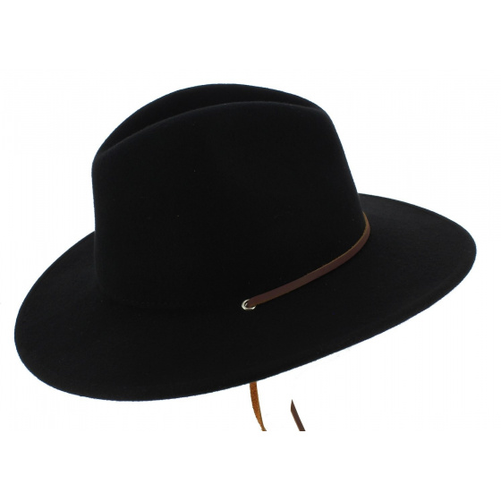 Traveller Field Hat Black Wool Felt - Brixton