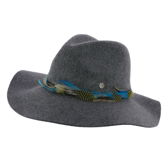 Alexia Traveller Hat Grey Wool Felt - Barts