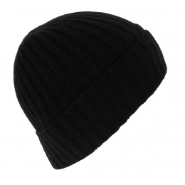 Haakon Turnup Beanie Black Wool - Barts