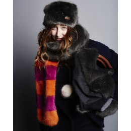 Birgit Black Acrylic Faux Fur Neck Warmer - Barts