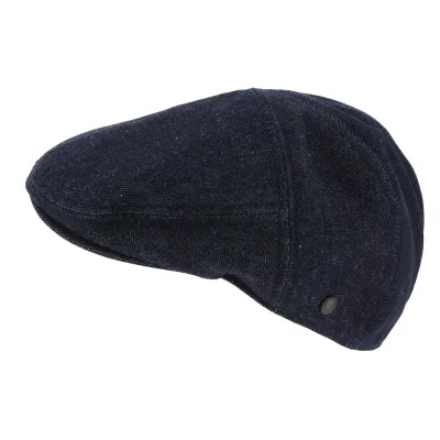 Casquette Plate Denim Jean Coton Bleu - Stetson Reference : 7139 | Chapellerie Traclet