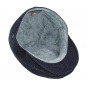 Blue Cotton Denim Flat Cap Stetson