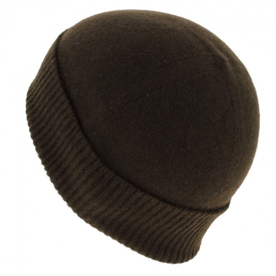 Brown Cashmere Beanie Bolzano - Traclet