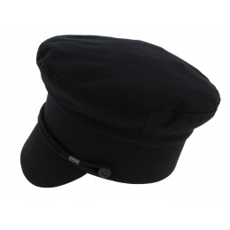Black Cotton Padock Navy Cap - Traclet