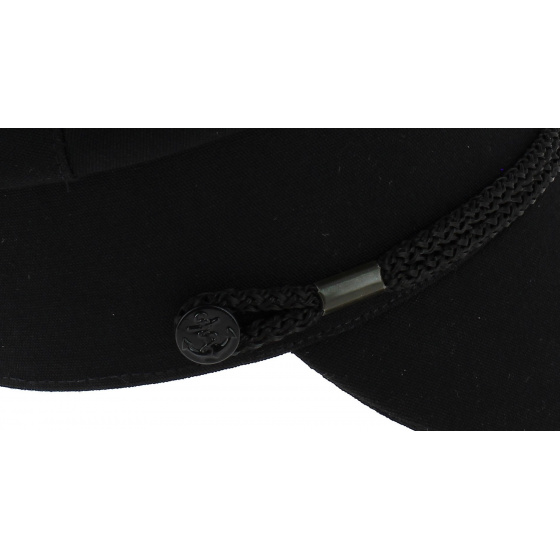 Black Cotton Sailor Padock Cap - Traclet