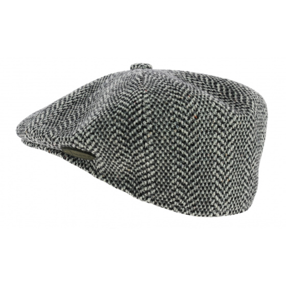 Black Wool Herringbone Cap - Kangol Black Wool Herringbone Cap - Kangol