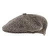 Casquette béret Wool Herringbone - Kangol-Marron Reference : 7170 | Chapellerie Traclet