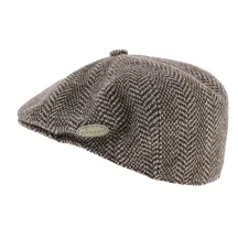 Wool Herringbone Beret Cap - Kangol-Brown Reference: 7170 | Traclet Hat Shop