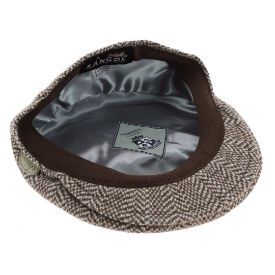 Brown Wool Herringbone Cap - Kangol