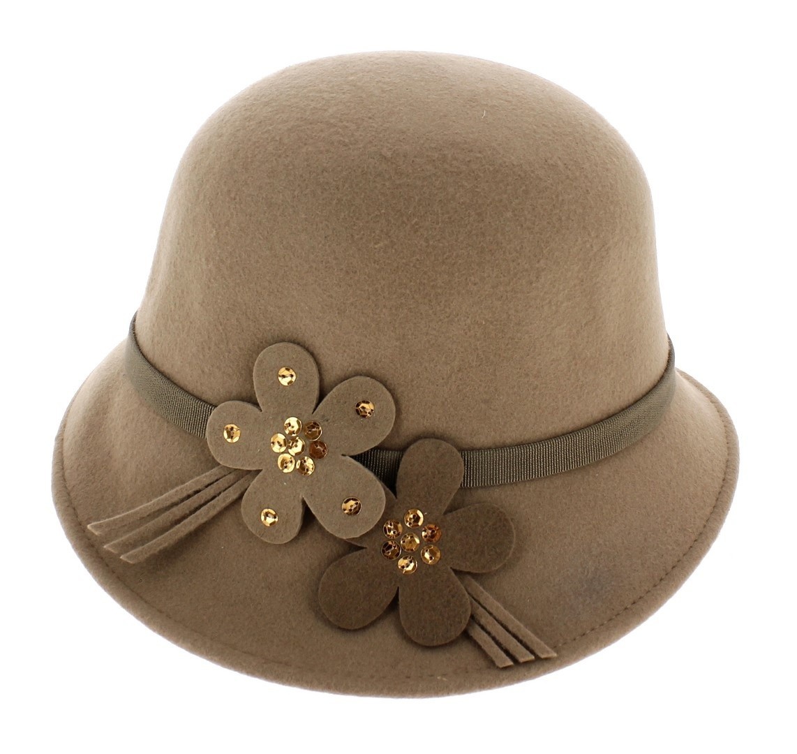 Femmes Chaud Brossé ANGORA Laine Mix Nœud cloche hiver mode chapeau violet