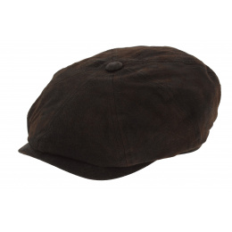 Stetson leather hatteras cap with ear flaps