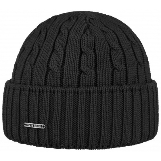 Stetson Georgia Wool Beanie in Black