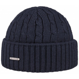 Stetson Georgia wool beanie in navy