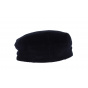 Flat Velvet Cap - Navy