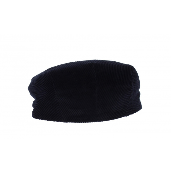 Flat Velvet Cap - Navy