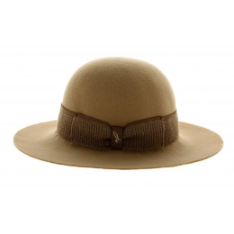 Aubrey felt wide-brimmed hat - beige