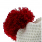 Le Drapo Pompon Norvege White Hat Red