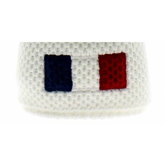 Bonnet France Blanc pompon Le Drapo France