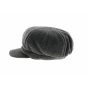 Dark Grey Polar Fleece Newsboy Cap