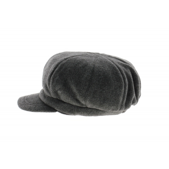 Dark Grey Polar Fleece Newsboy Cap Dark Grey Polar Fleece Newsboy Cap