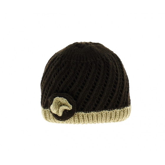 Ariane Knit Beanie - Chocolate Brown