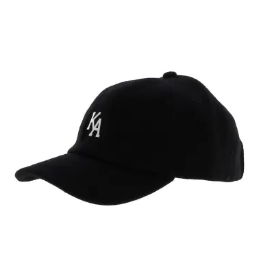 Letterman Curved Peak Black Cap - KING APPAREL - traclet Reference: 6089 | Traclet Hat Shop