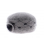 Ariane-Angora Grey angora knit beanie