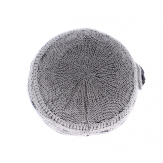 Bonnet tricot angora Ariane-Angora Gris